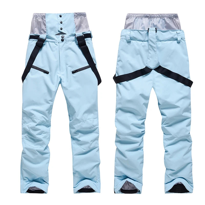 Winter Unisex Ski Pants Windproof Waterproof Snowboard Wear Outdoor Warm Snow Sports Pants Men Women Skiing Trousers