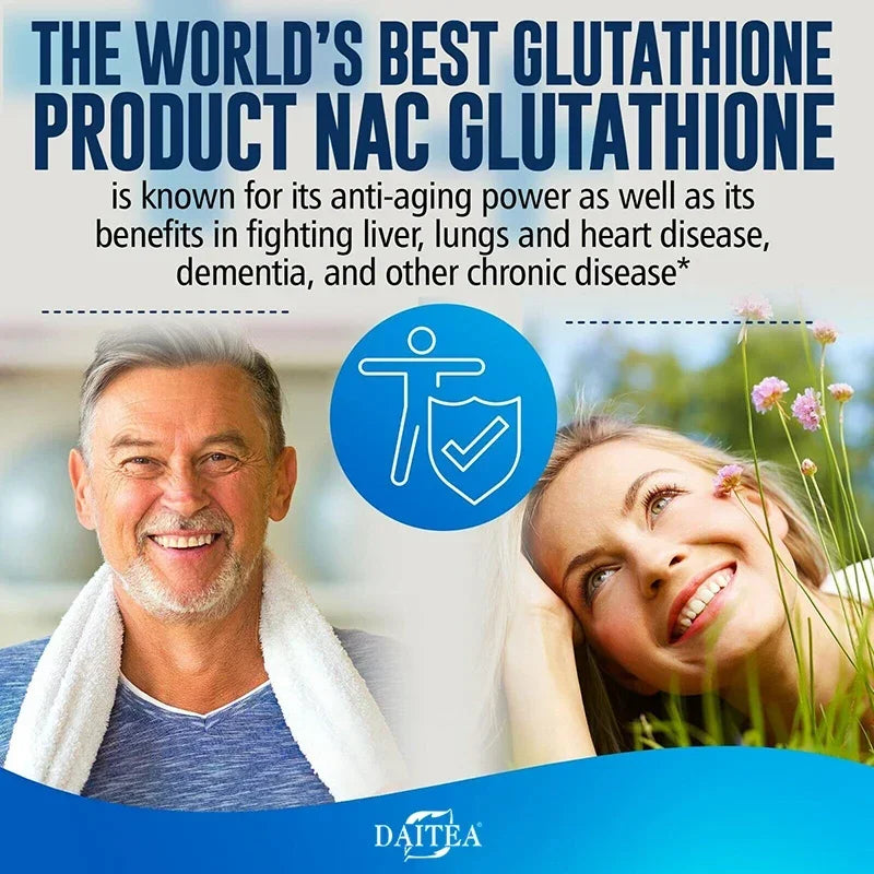 NAC+ Glutathione Capsules Antioxidant, Kidney and Liver Cleansing, Detoxification & Repair, Skin Whitening Cell Growth, Immunity