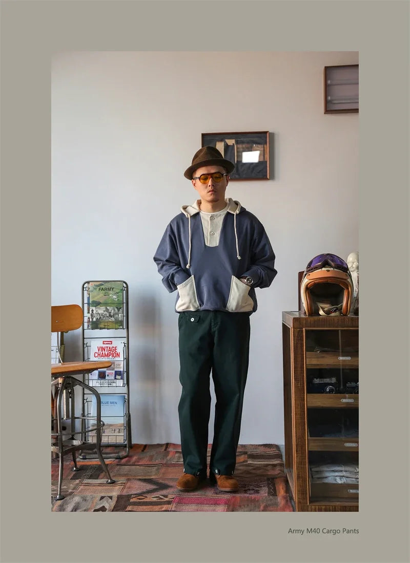 Second Order Army M40 Cargo Pants German Style Vintage Inspired Chino Trousers