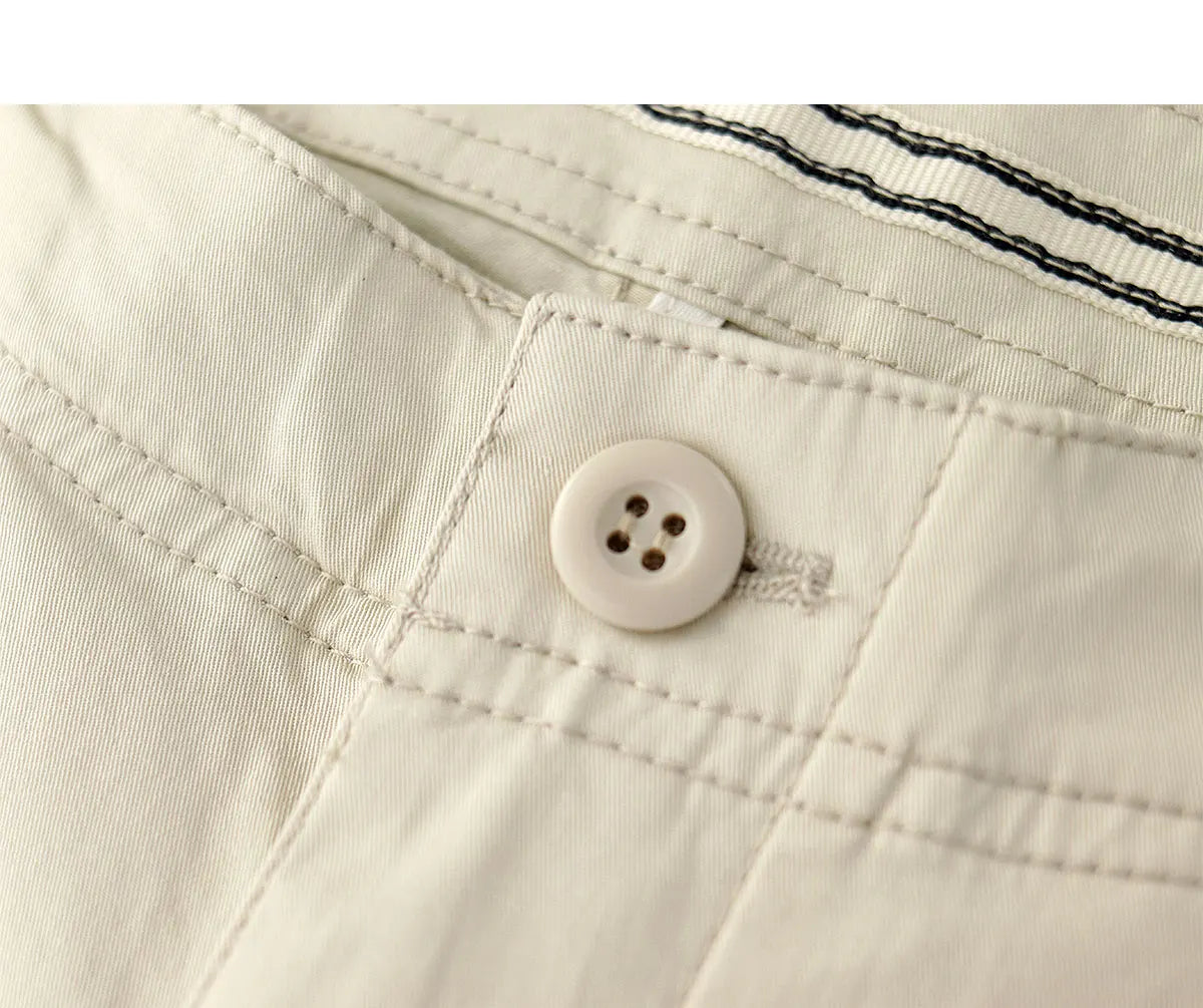 Summer thin straight leg pants American retro Chino simple beige white elastic black casual pants men