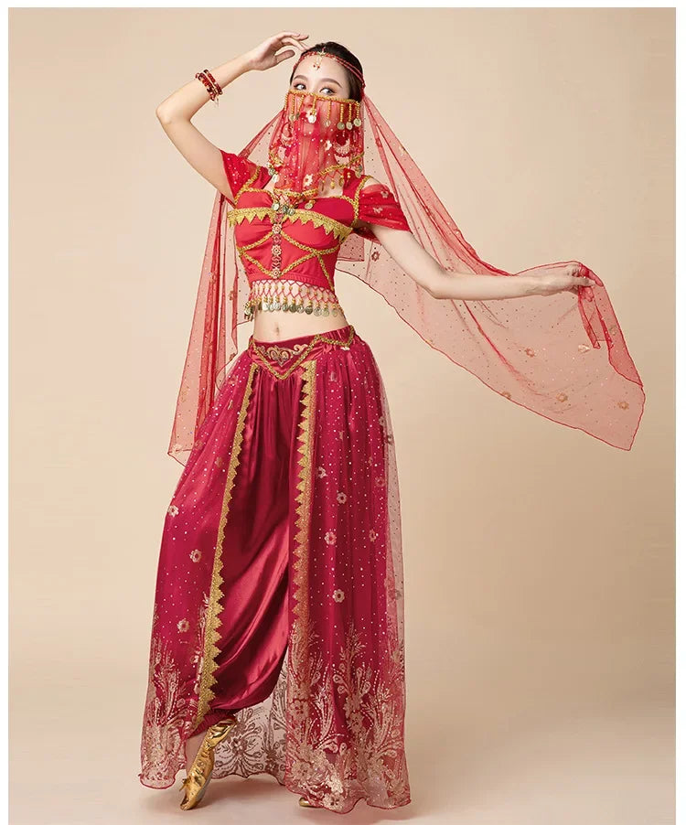 Belly Dance Dress Jasmine Princes Cosplay Dresses Han and Tang Chinese Style Cos Costume Girls female Belly Dance Outfits