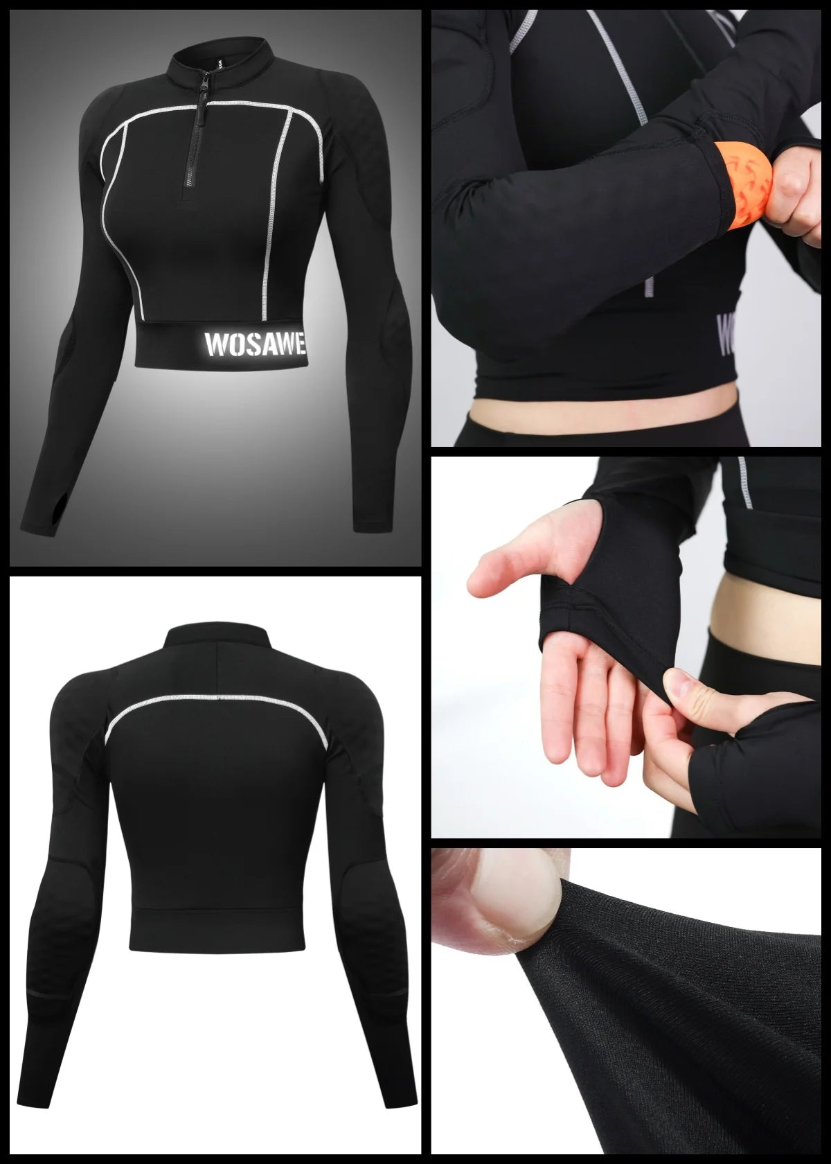 WOSAWE CE Level 1/2 Motorcycle Soft Armor Jacket Pants Set Women Biker Street Riding Clothing Sexy Fit Hip Lifting Training Wear