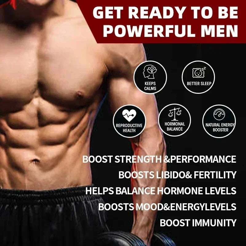Original Black Maca Root, Ashwagandha, Panax Ginseng, Fenugreek Capsules, Male Enhancing Supplement Natural 4-in-1 Organic