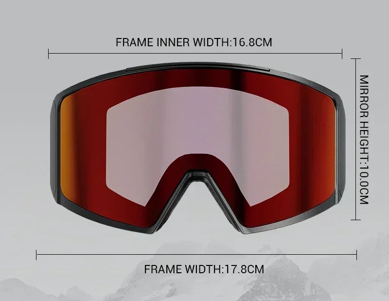 Kapvoe Winter Photochromic Ski Goggle Snow Anti-Fog Sunglasses Snowboard Mask for Men Women Eyewear UV400 Glasses Snowmobile