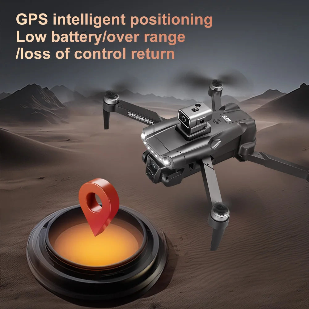 Original V198MAX GPS Drone 8K Professional Camera Aerial FPV Brush Laser Obstacle with Large Screen Remote Control Folding Dron