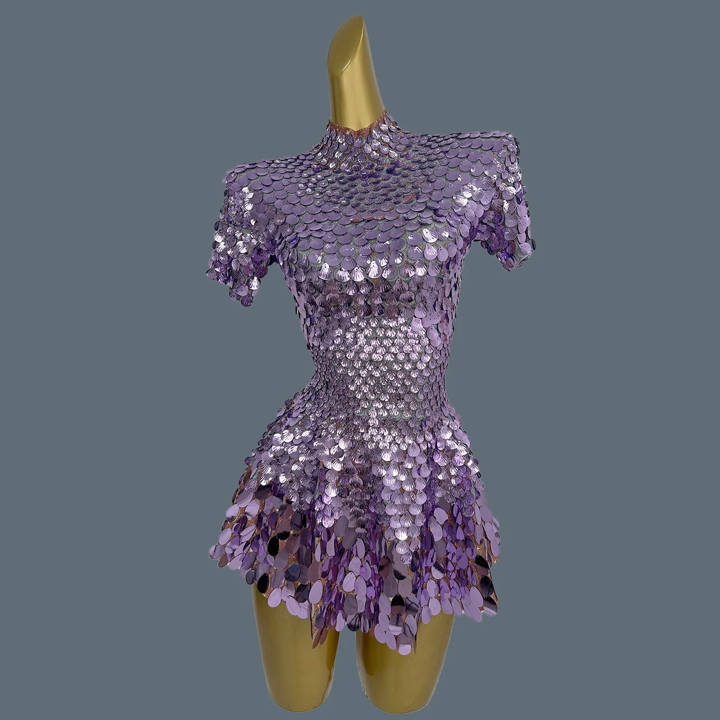 Sparkly Sequins Latin Dress Stage Wear Celebrate Birthday Prom Short Dress Nightclub Stage Performance Dance Costume Jinsique