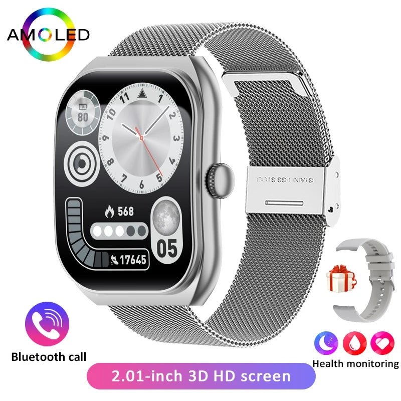 2026 New Bluetooth Call Smart Watch Women Customisable Dials Waterproof Sports Fitness Tracker Fashion Ladies' Smartwatch+Box