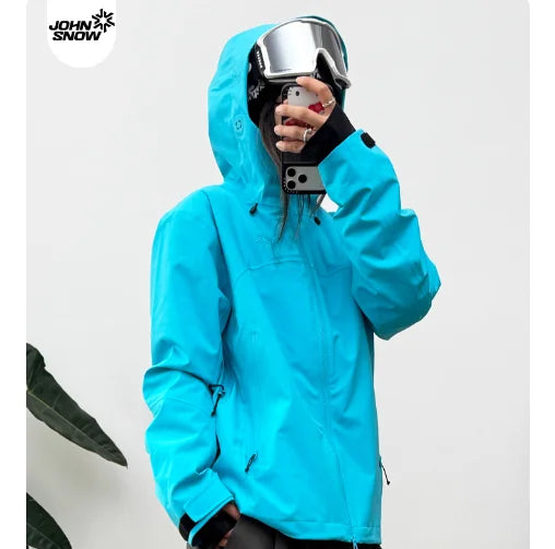 John Snow 2025 3L Ski Jacket & Pants Set Waterproof Snowboard Suit Thermal Winter Sports Gear with Fleece Lining for Men & Women