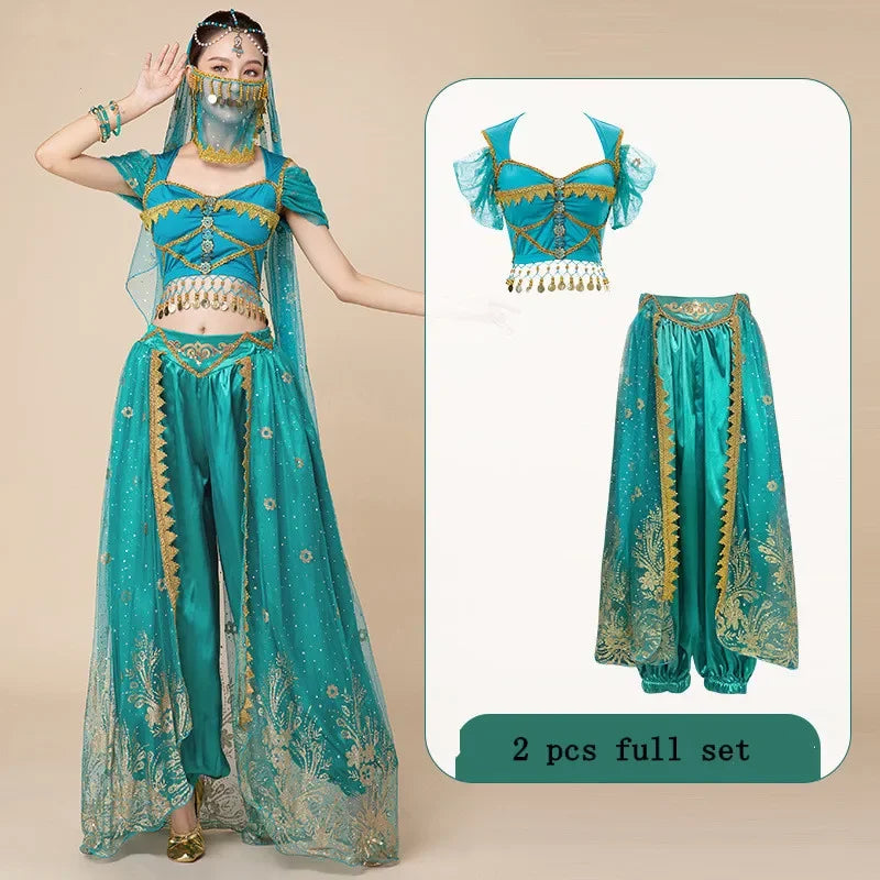 Belly Dance Dress Jasmine Princes Cosplay Dresses Han and Tang Chinese Style Cos Costume Girls female Belly Dance Outfits
