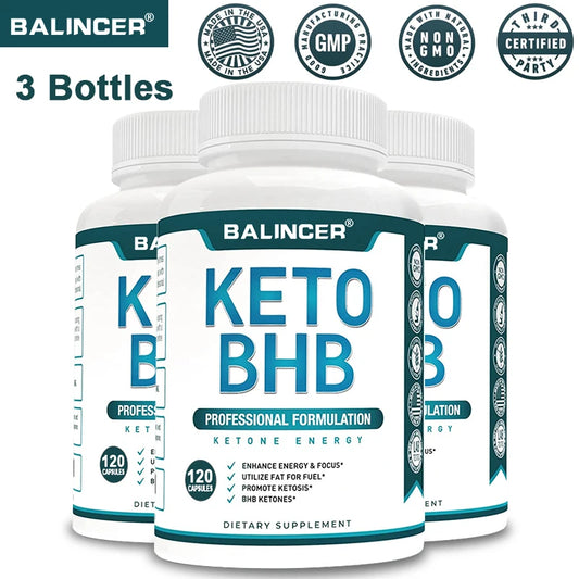 Balincer BHB Ketogenic Fat Burning Capsules Burn Belly Fat Muscle Growth Nutrition Diet Control Accelerate Metabolism