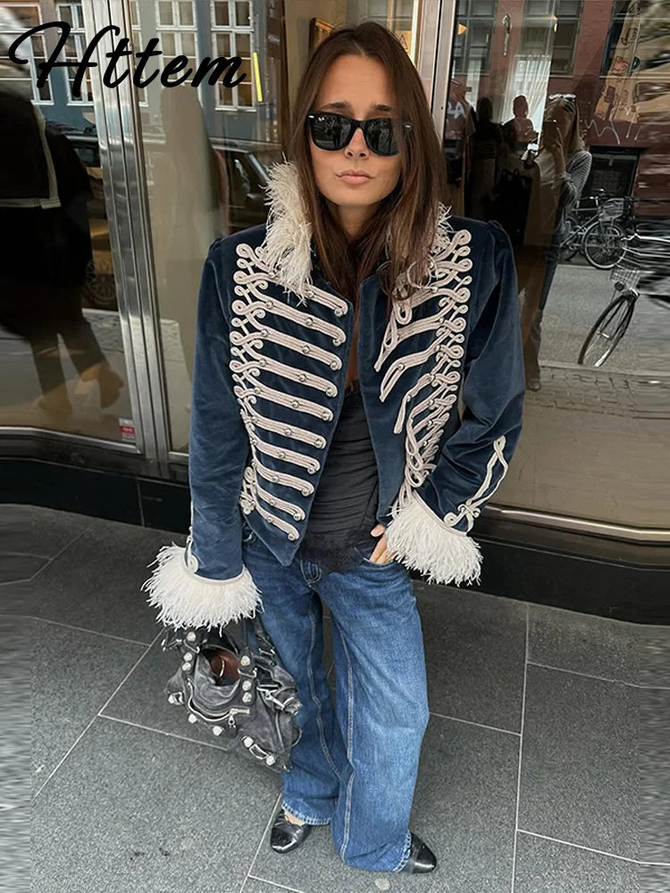 Chic Fur Patchwork Women's Jacket Full Sleeve Single-Breasted O-Neck Loose Lady Jackets 2026 Spring New Female Street Coats New