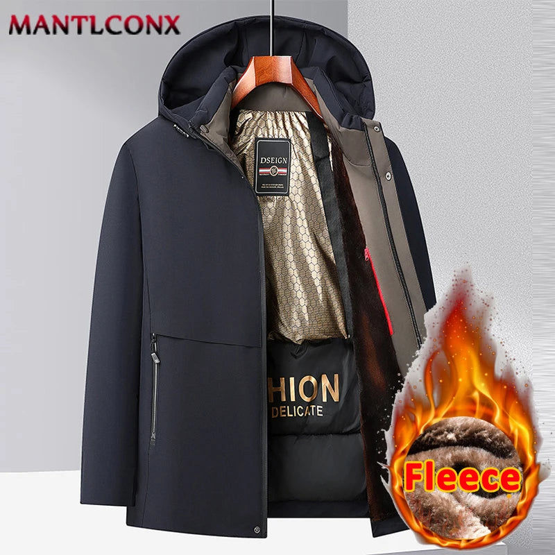 Outdoor Hooded Parka Men's Winter Jacket Windbreak Camping Hiking Ski Snow Jacket Men Winter Jacket for Men Luxury Hood Outwear