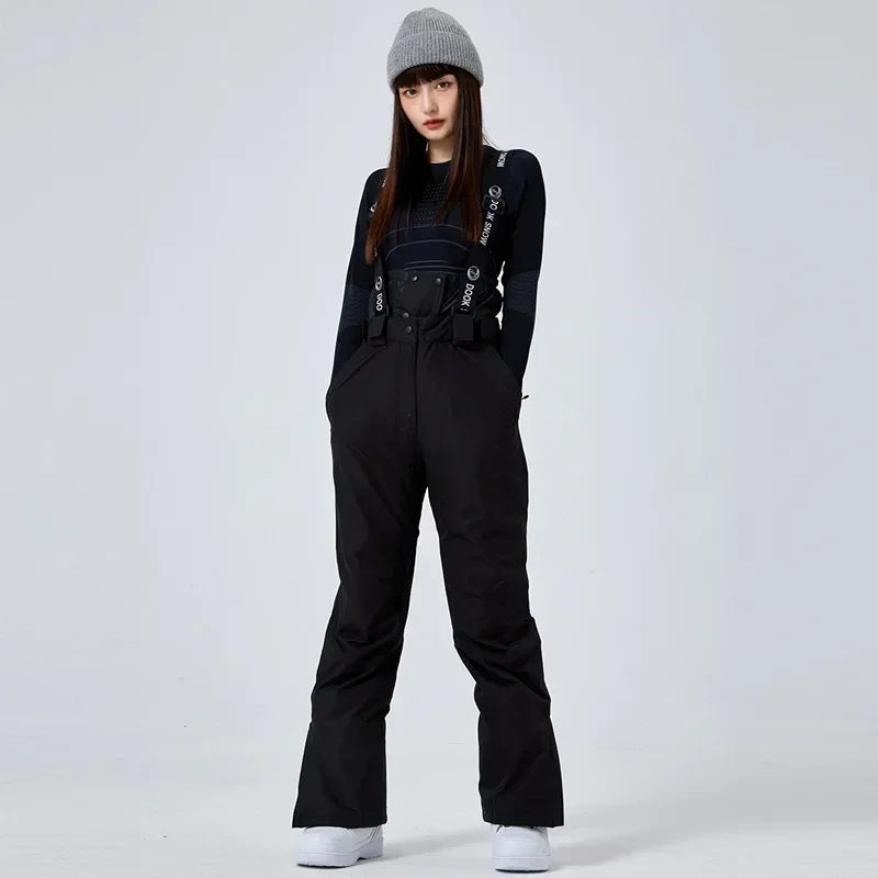 Outdoor Skiing Trousers Women Men's Ski Pants Winter Thickened Windproof Waterproof Warm 2025 Snowboarding Snow Strap Pants