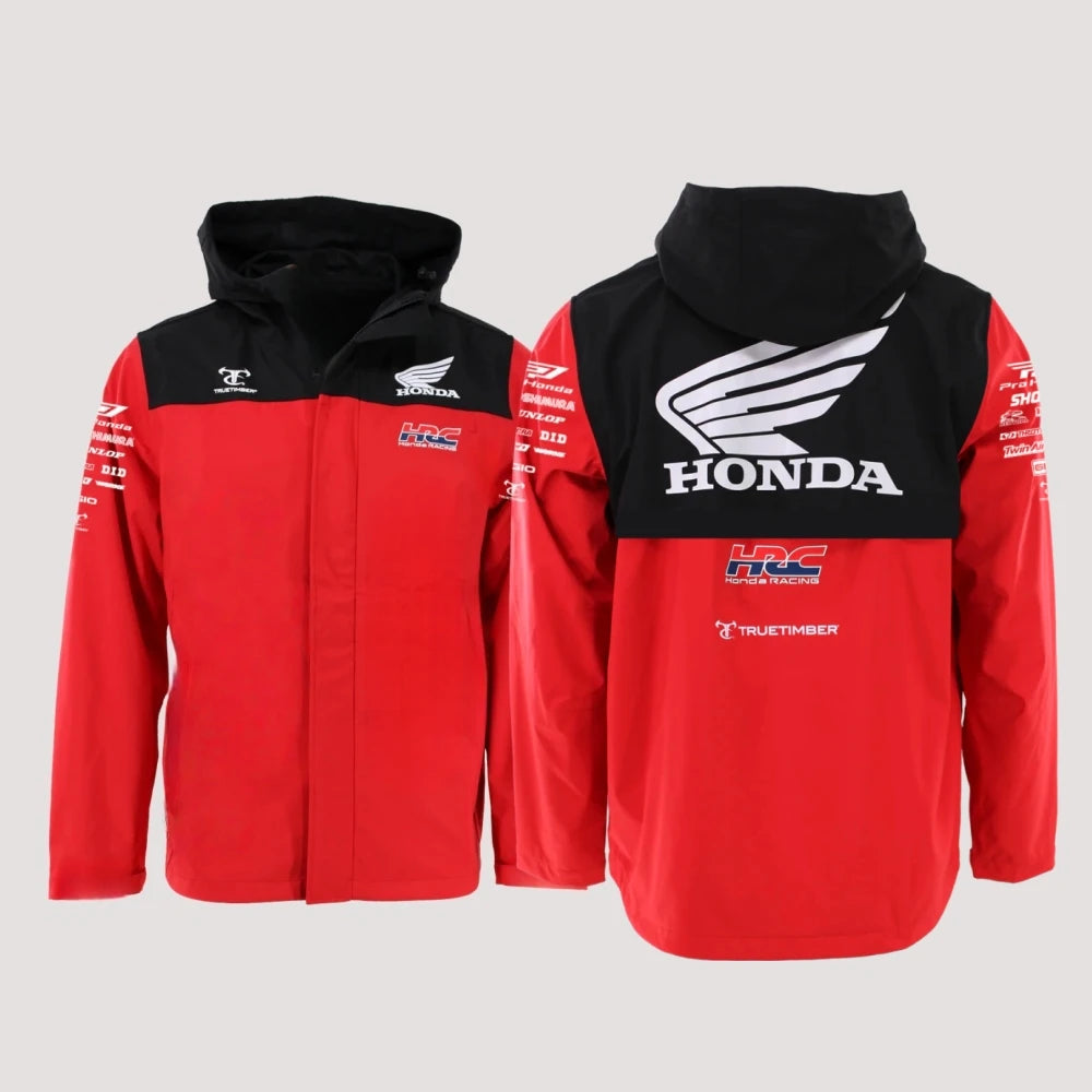 Honda TrueTimber Red and Black Lightweight Wind Jacket Men's and Women's HRC Outdoor Cycling Clothing HONDA MOTO Motorcycle Jack