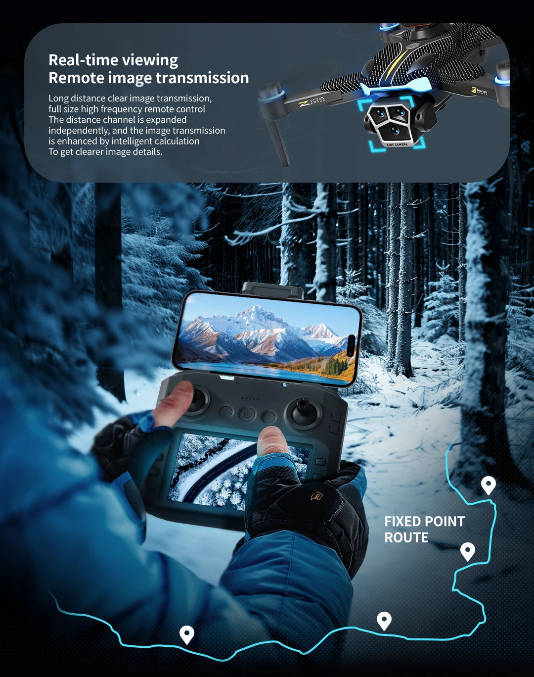 For Xiaomi Z104 GPS positioning Drone 8K HD Aerial Photography Dual Camera Brushless Quadrotor Obstacle Avoidance Aerial RC UAV
