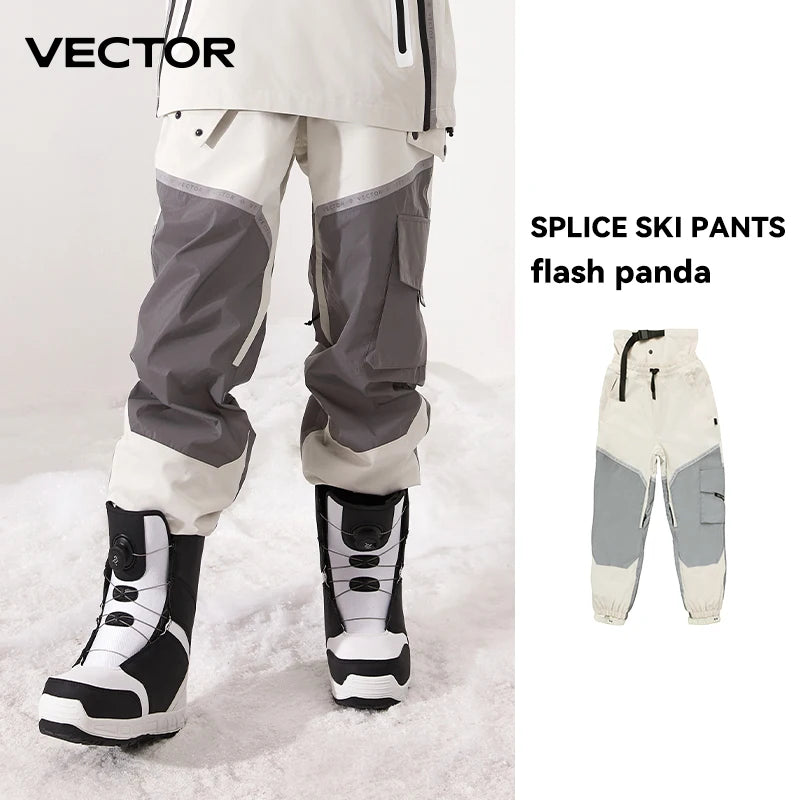 Winter Ski Pants Women Outdoor High Quality Windproof Waterproof Warm Snow Trousers Winter Ski Snowboarding Pants Splicing beam