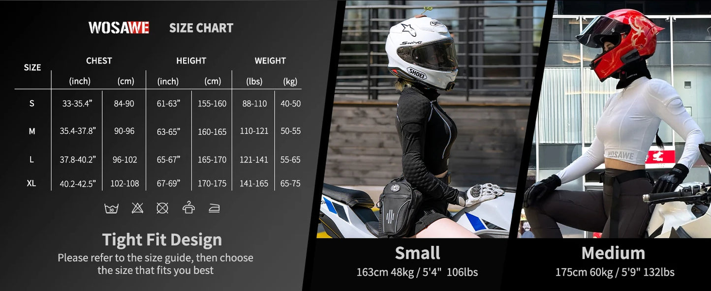 WOSAWE Women Motorcycle Jacket Summer Motorcycle Pants CE Approved Full Body Armor Protection Moto Racing Clothing
