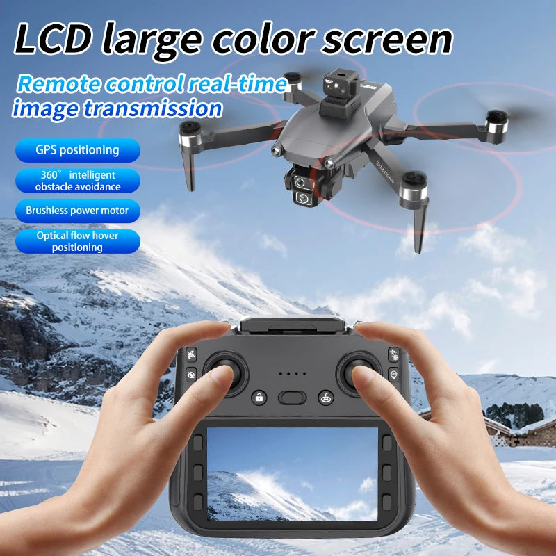 New L600-1 GPS Drone Professional 8K Camera Aerial FPV Brushless Avoiding Obstacle with Large Screen Remote Control Folding Dron