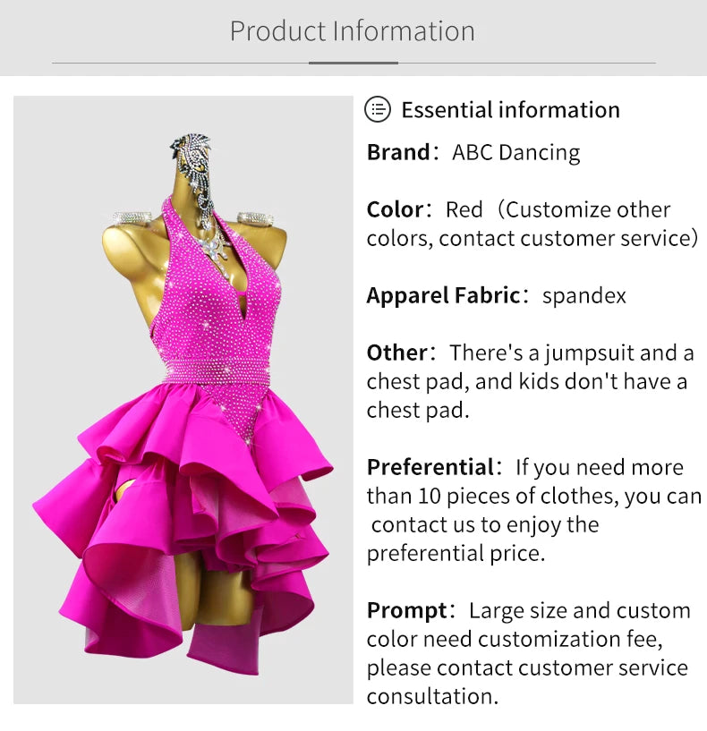 Latin Dance Competition Dresses Dancewear Skirt Womens Top Suit Female Urban Ballroom Girls Sexy New Costume Sport Party Clothes