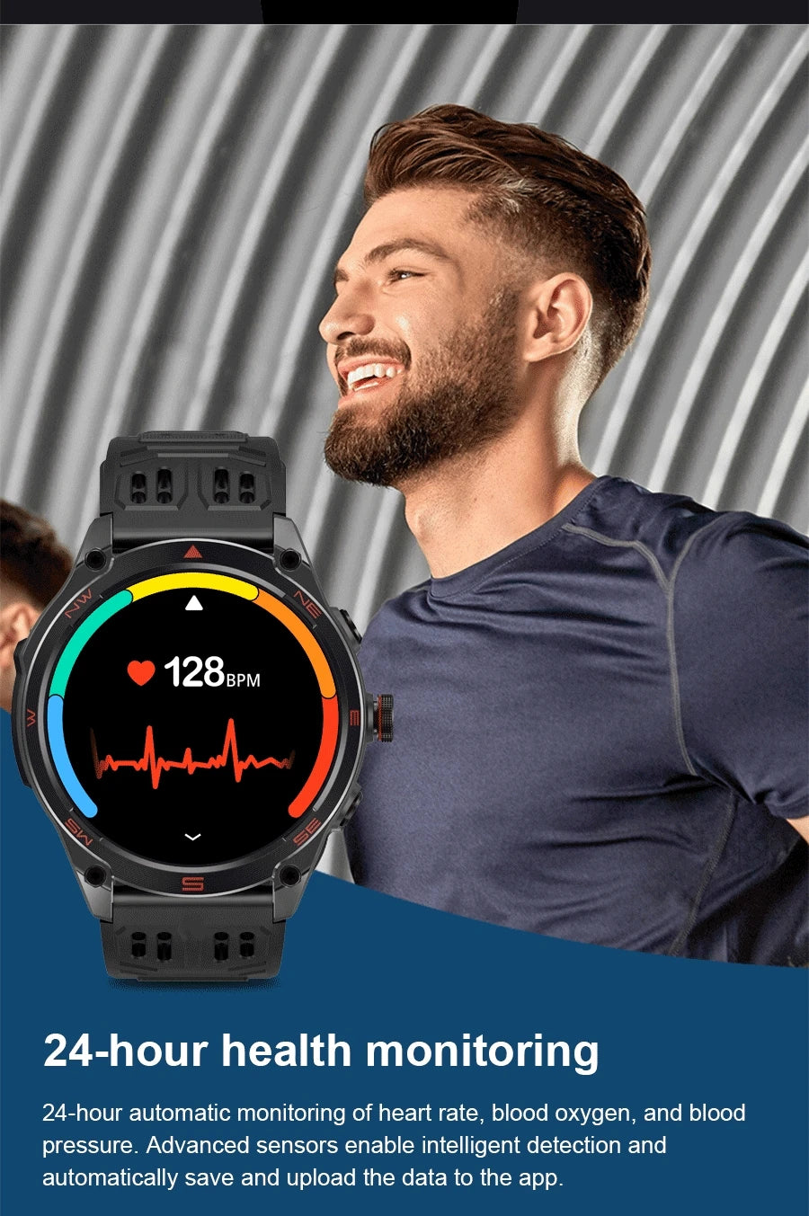 2025 New Military T-Rex 3 Ultra GPS Smart Watch 1000mAh Battery 10ATM Waterproof Compass Flashlight Sports trackr Smartwatch Men
