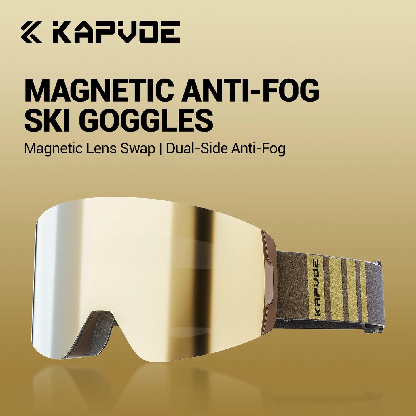 KAPVOE New Outdoor Photochromic Ski Goggles Magnetic Anti-fog Ski Glasses Winter Sports Skiing Snowboard Men Women UV400 Snow