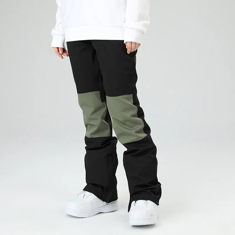 スノーボードウェア 보드복 Slim Fit Ski Pants for Men And Women Waterproof Thermal Stitching Skiwear