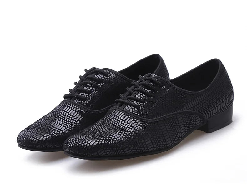 Breathable Tango Dance Shoes Men Latin Dance Shoes Snakeskin Sneakers Leather Jazz Modern Ballroom Dancing Sports Shoes Man