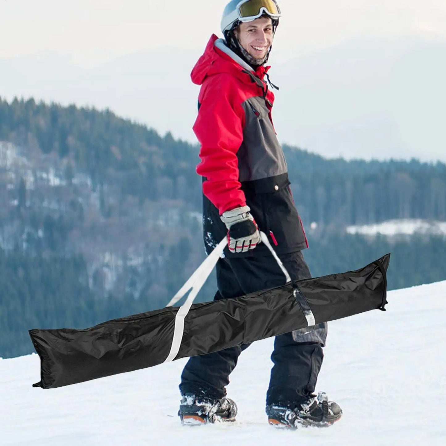 Waterproof Padded Ski/Snowboard Bag Adjustable Shoulder Strap for Easy Carry, Protects Equipment During Travel