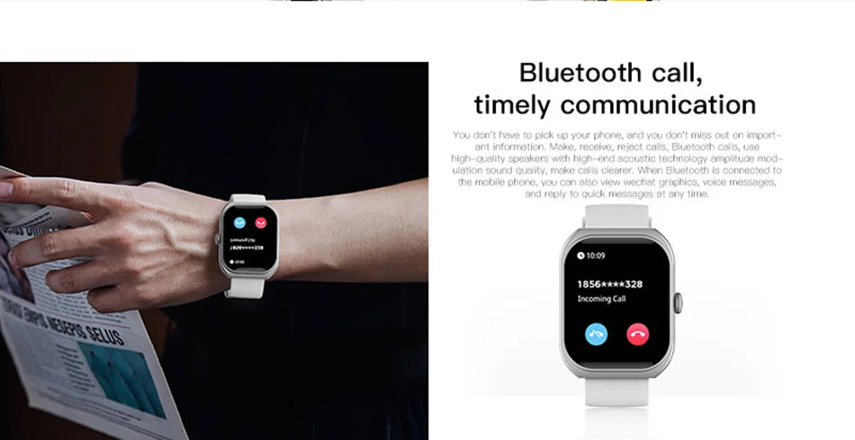 2026 New Bluetooth Call Smart Watch Women Customisable Dials Waterproof Sports Fitness Tracker Fashion Ladies' Smartwatch+Box