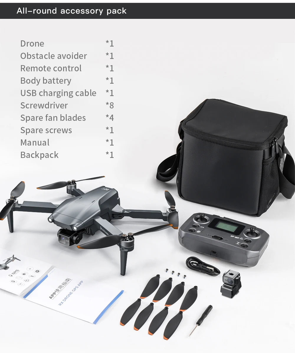 L600 PRO MAX / PRO GPS Drone Professional 4K HD Dual Camera 3-Axis PTZ Brushless Obstacle Avoidance 5G WIFI RC Quadcopter Toys