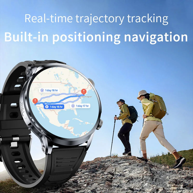 16+256GB Android H18 Smartwatch 4G LTE 1100Mah Battery Play Store Heart Rate 1.95 inch Spherical screen Smart Watch Men GPS WIFI