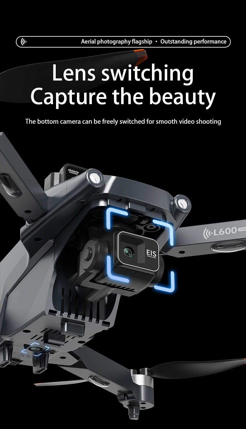 L600 PRO MAX Drone 8K Professional HD Camera 3-axis gimbal 5G WIFI FPV Obstacle Avoidance Brushless Large Screen Quadcopter Toys