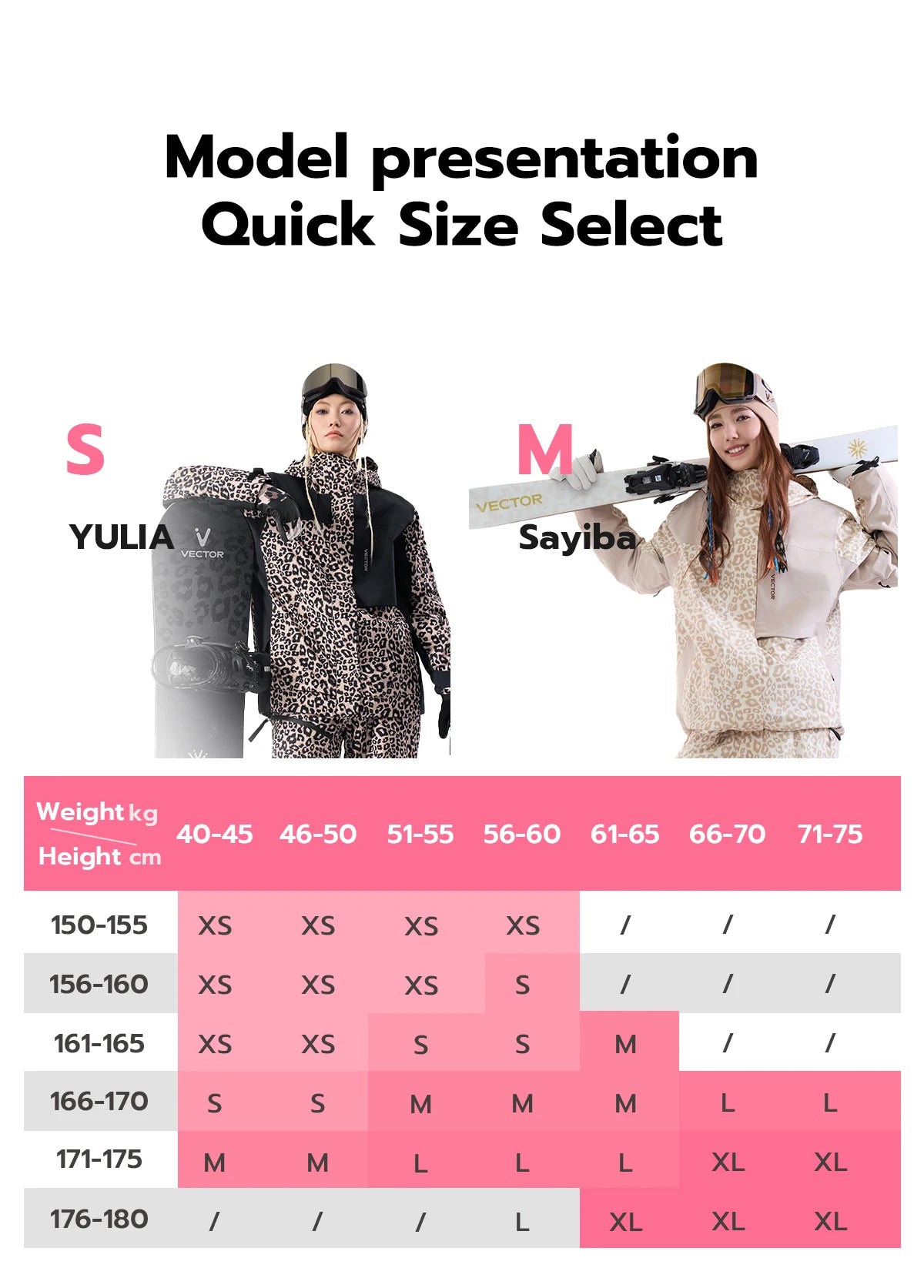 VECTOR Men Women 3L Cotton Ski Jacket Ski Pants Warm Windproof Winter Overalls Waterproof Outdoor Sports Clothing Snowboard