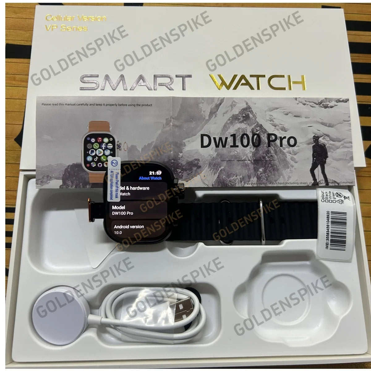 DW100 Pro Android Smartwatch Fingerprint Unlock Control Smart Watch 256GB ROM Free Download App WIFI GPS Camera 2.29inch Amoled