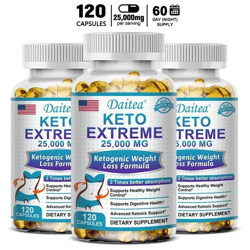 Daitea Ketone Supplement 25,000 mg - Weight Management, Fat Burning, Metabolism, Diet Control, Non-GMO, Gluten Free, No Rebound