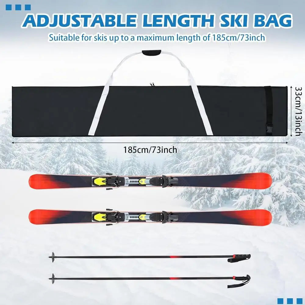 Waterproof Padded Ski/Snowboard Bag Adjustable Shoulder Strap for Easy Carry, Protects Equipment During Travel