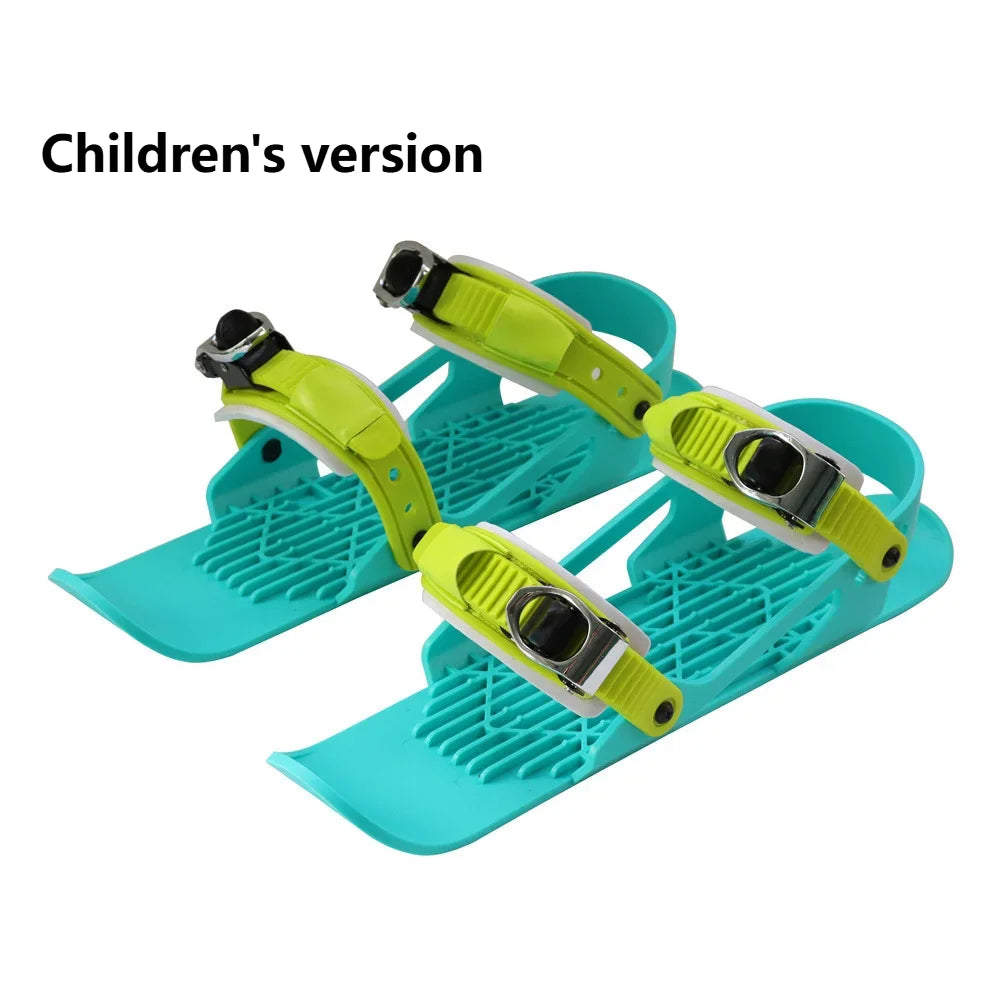 Mini Short Skis For Outdoor Snow Ski Boots Snowboards Portable Ice Skates And Snow Boots For Winter Travel