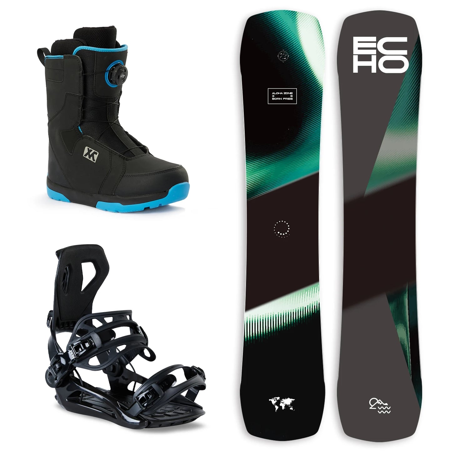 Full Set Snowboard Package with Bindings and Boots