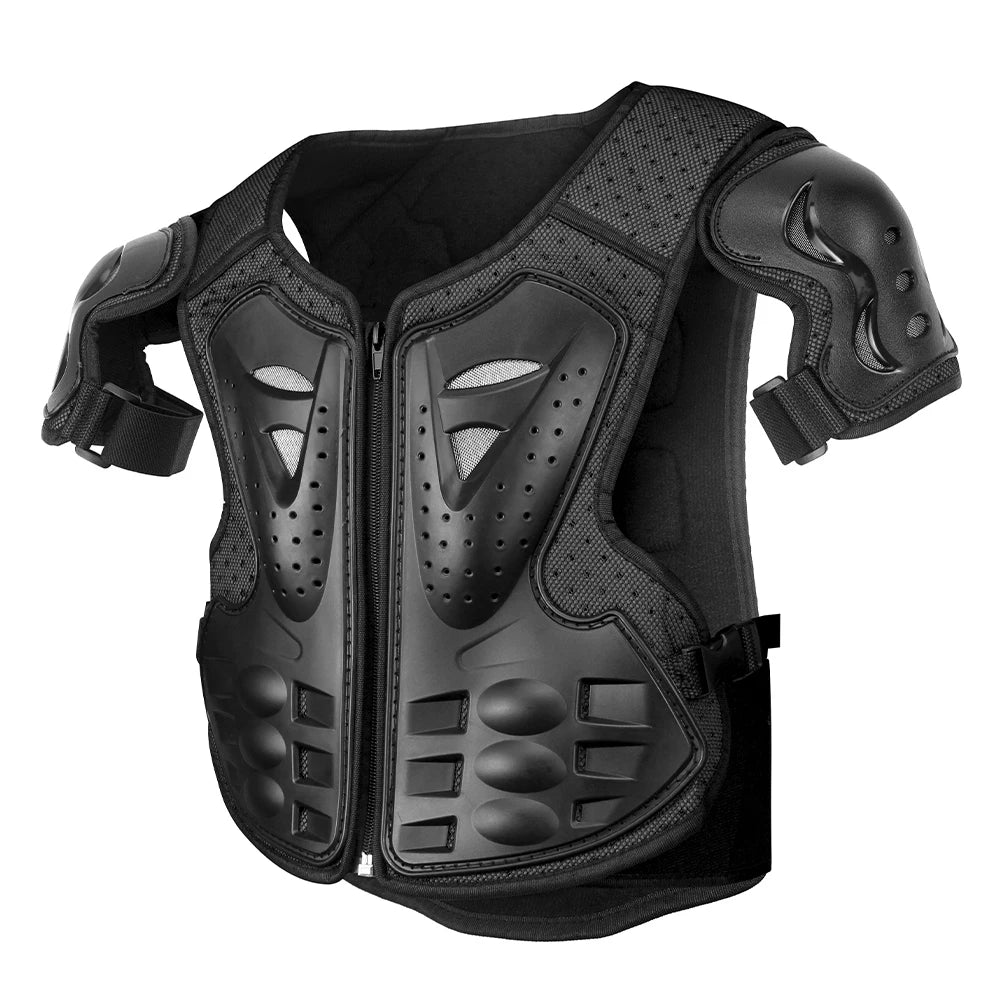 Kid's Motorcycle Armor Vest Protection Motocross Body Armor Jacket Protective Armors Riding Kneepads Moto Full Armor Children