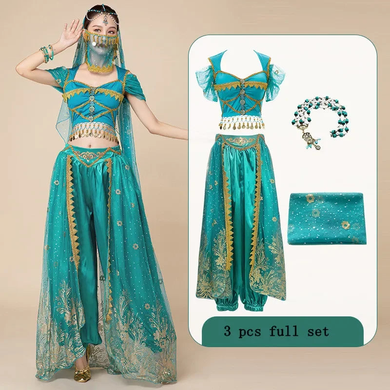 Belly Dance Dress Jasmine Princes Cosplay Dresses Han and Tang Chinese Style Cos Costume Girls female Belly Dance Outfits