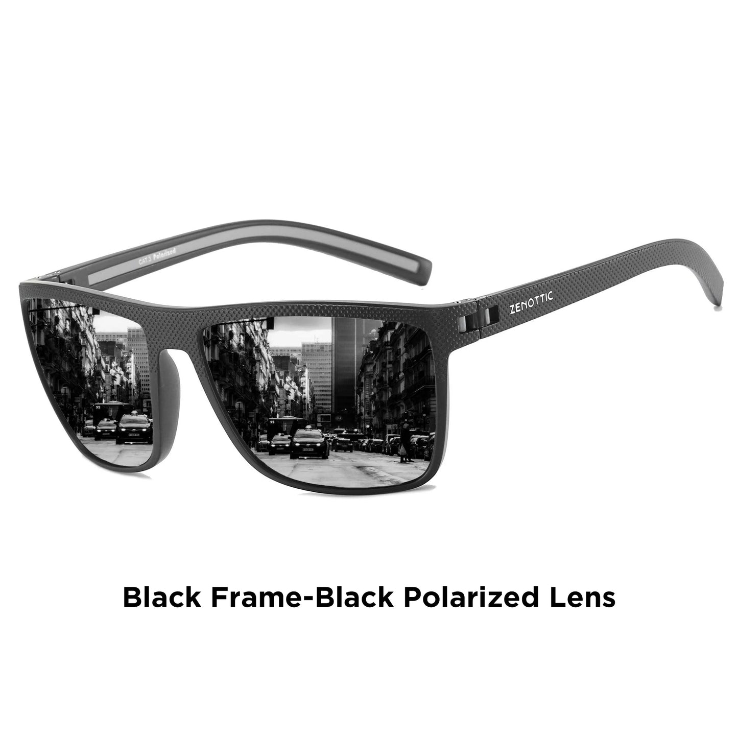ZENOTTIC Retro Square Polarized Prescription Sunglasses Fashion Lightweight TR90 Progressive Optical Sun Glasses for Women Men