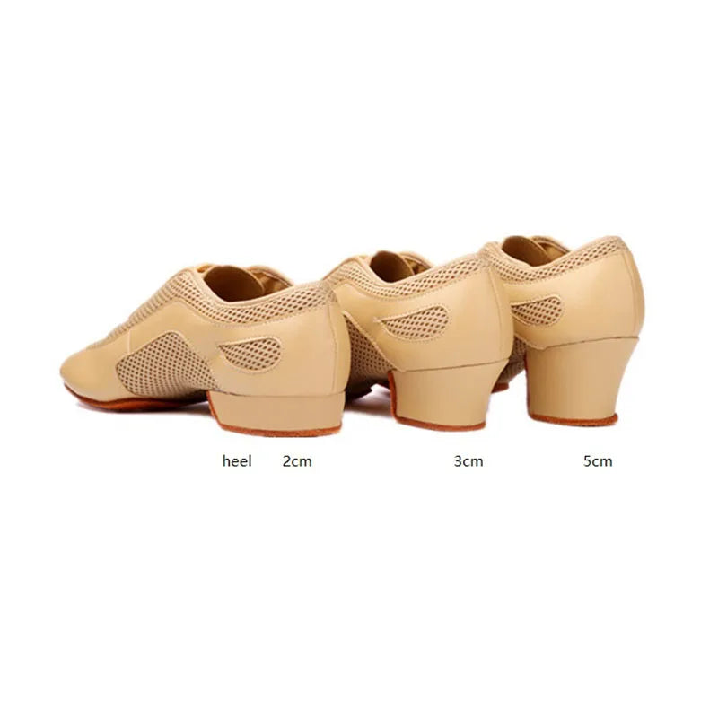 Latin Dance Shoes Adult Men Women Skin Tone Patent Leather Professional Soft Teacher Shoes Square Dance Shoes Ballroom Big Size