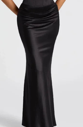 Sexy Sequin Top Long Skirt Set Women Strapless Off-shoulder Slim Tops High Waist Satin Skirts Sets Lady Vacation Party Outfits