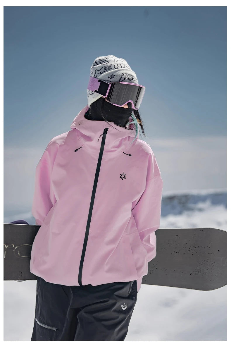 John Snow 2025 3L Ski Jacket & Pants Set Waterproof Snowboard Suit Thermal Winter Sports Gear with Fleece Lining for Men & Women