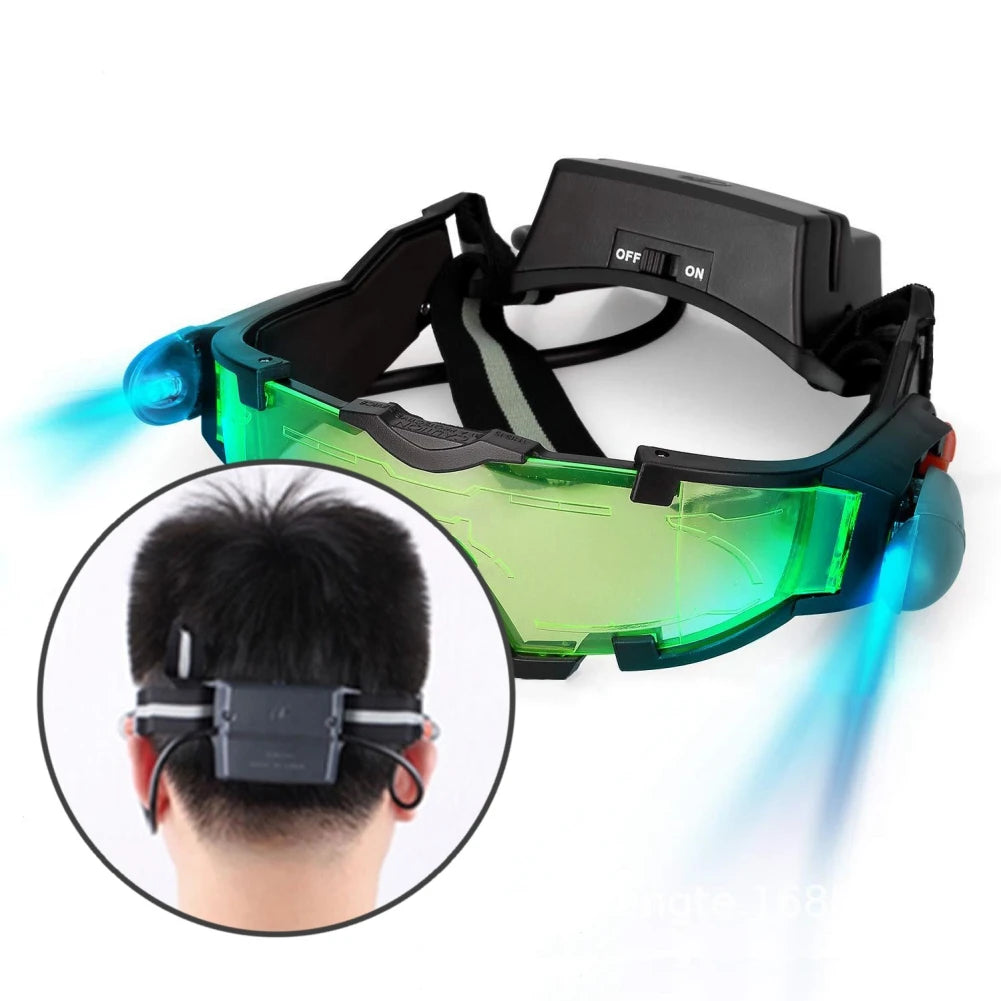 Skiing Racing Cycling Hunting Safety Night Vision Goggle PC Plastic Kids Night Vision Goggles LED Night Mission Goggles