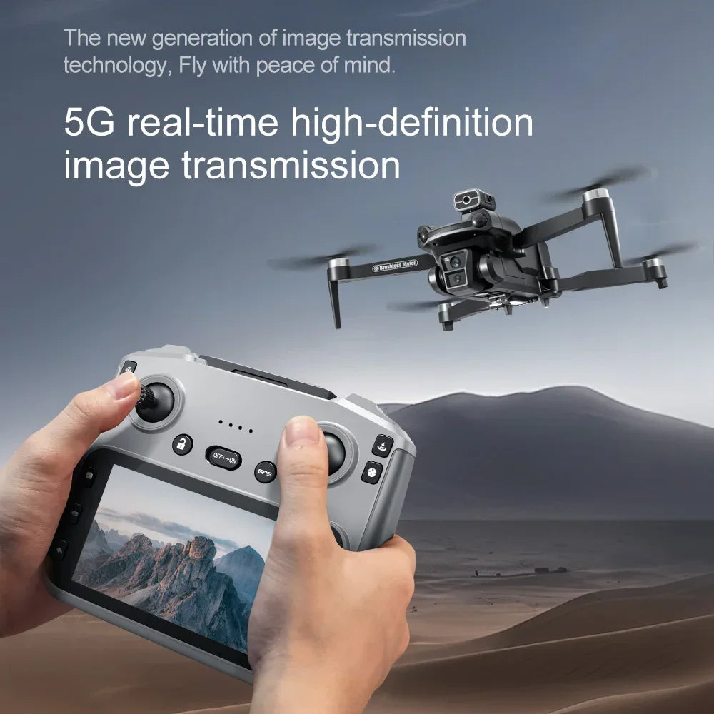Original V198MAX GPS Return Drone 5G 8K HD Dual Camera Dron Remote With Screen Laser Obstacle Avoidance Drone RC Toys Gifts FPV