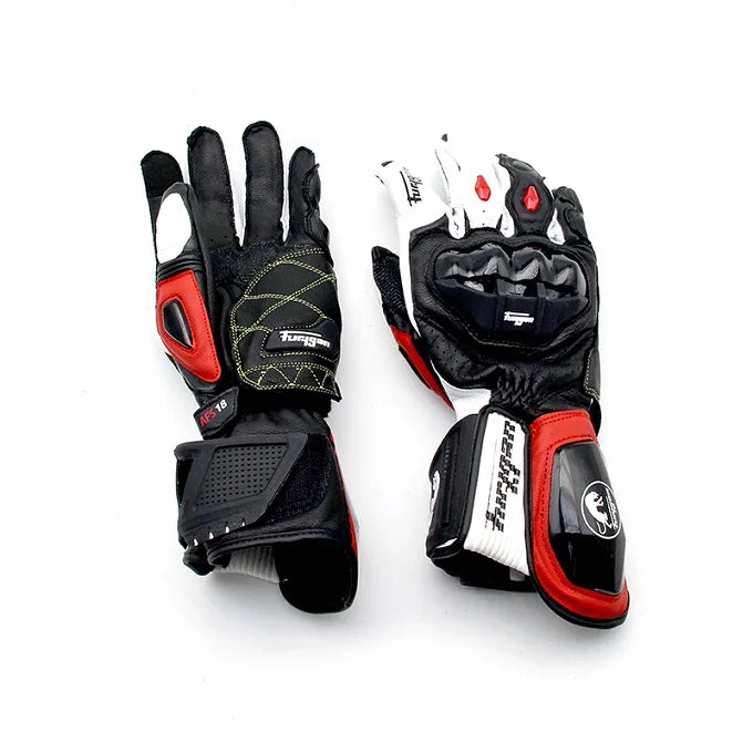 AFS18 Motorcycle gloves hard shell high-quality leather gloves Furygan Loire motorcycle riding protective long gloves