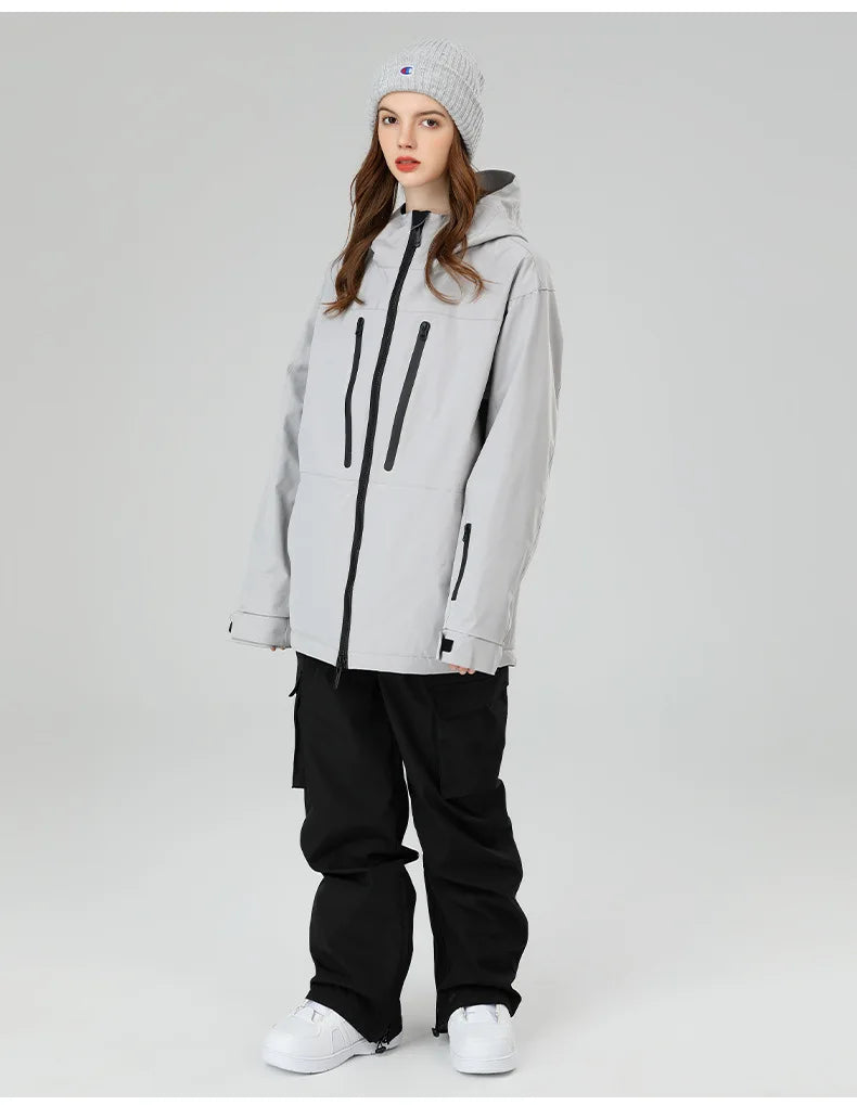 SEARIPE Winter Men Women Hooded Ski Jacket Waterproof Breathable Warm Snowboarding Coats Male And Female Outdoor Skiing Tops