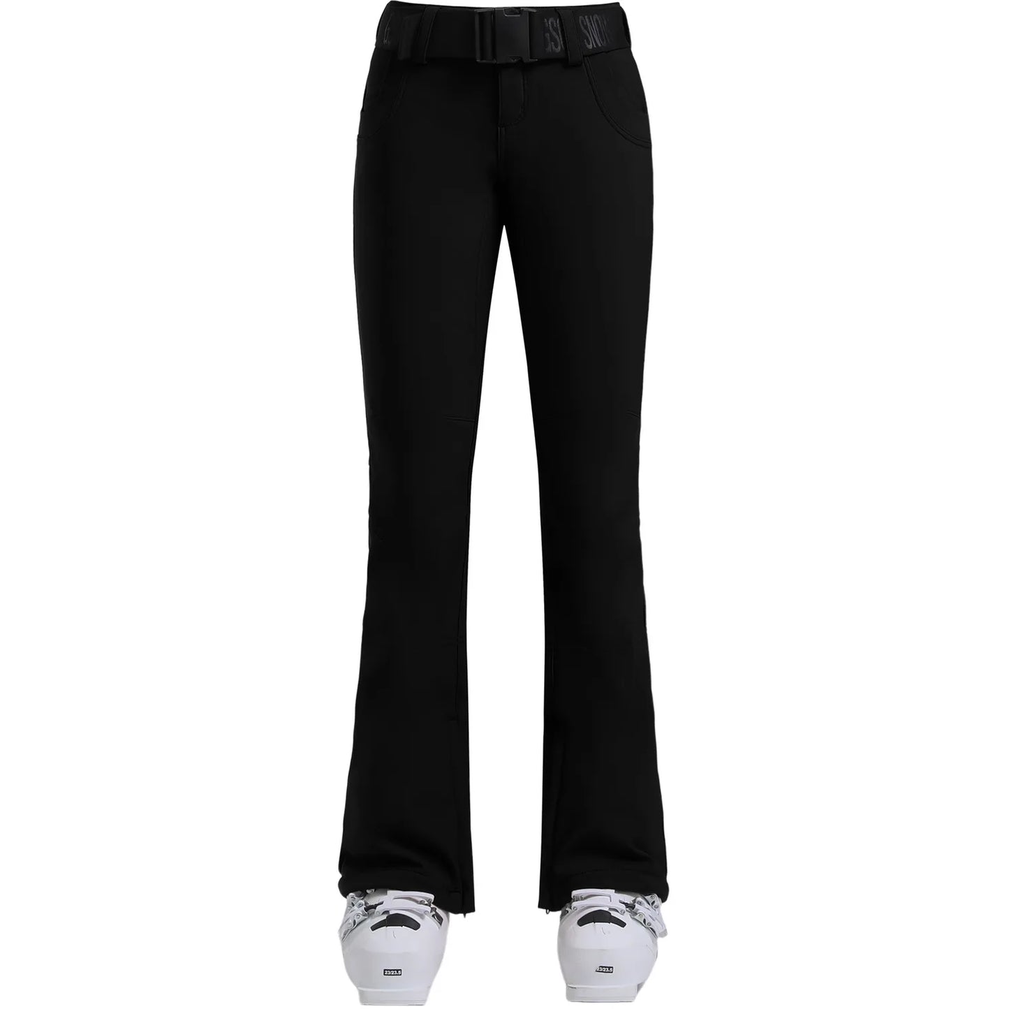 New Women's Ski Pants Stretch Slim-fit Dual-layer Insulated Professional Windproof Waterproof Breathable Solid Color Ski Pants