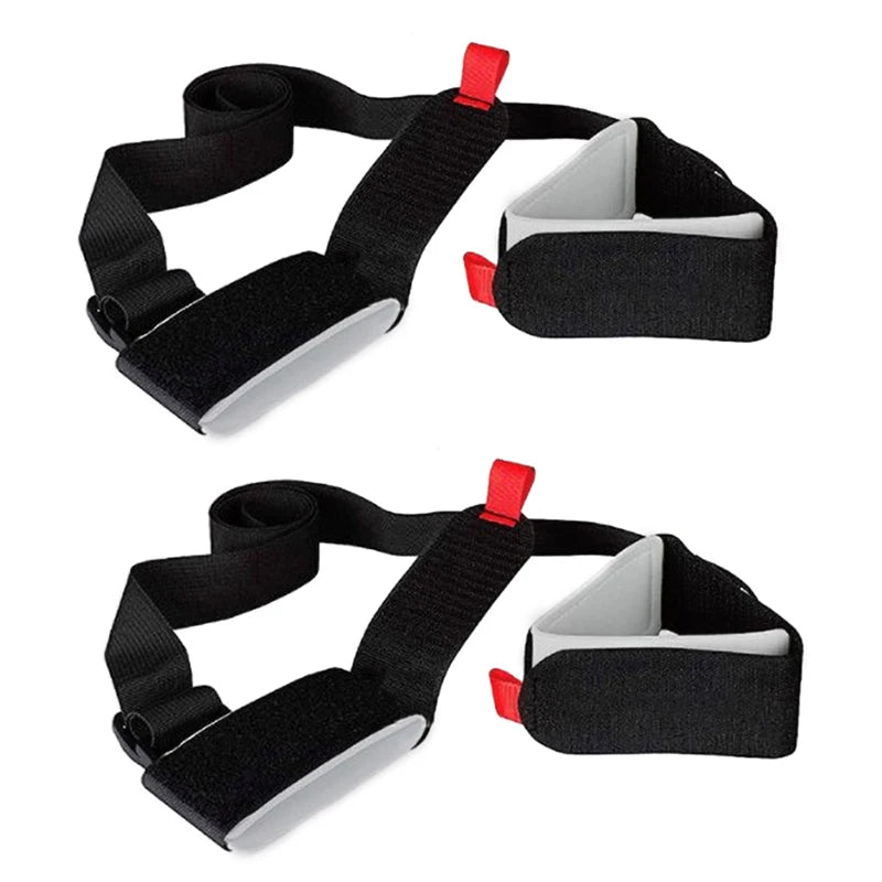 1PC Nylon Skiing Bags Adjustable Pole Shoulder Hand Carrier Lash Handle Straps Porter Hook Loop Protecting For Ski Snowboard